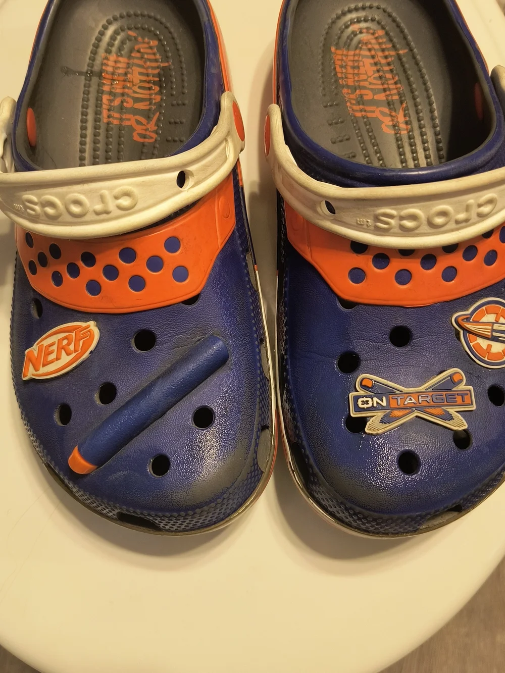 Crocs Kids' Blue & Orange Nerf Clogs
